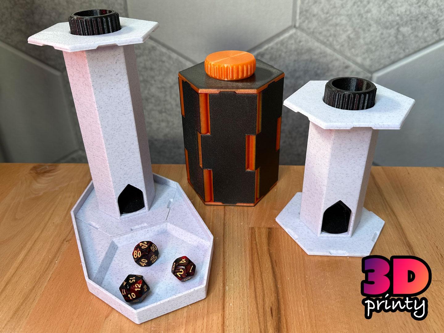 Rollup Dice Box Tower Core 3d model