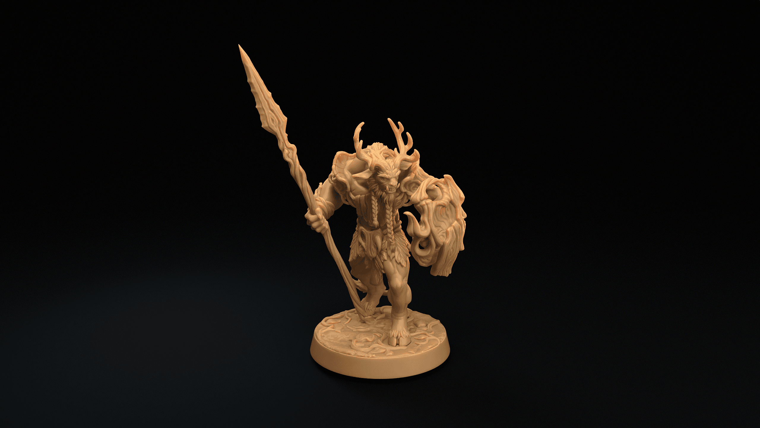 Forestfolk with Spears 3d model