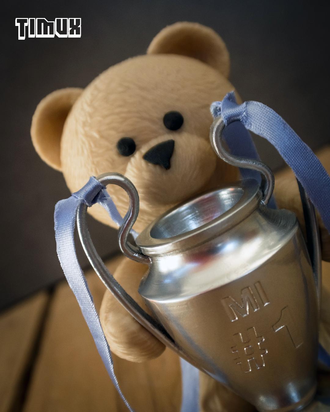 TEDDY BEAR WITH A CHAMPIONS LEAGUE TROPHY 3d model