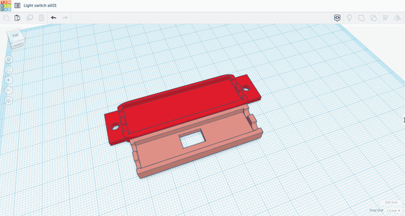 LED strip touch-free switch housing 3d model