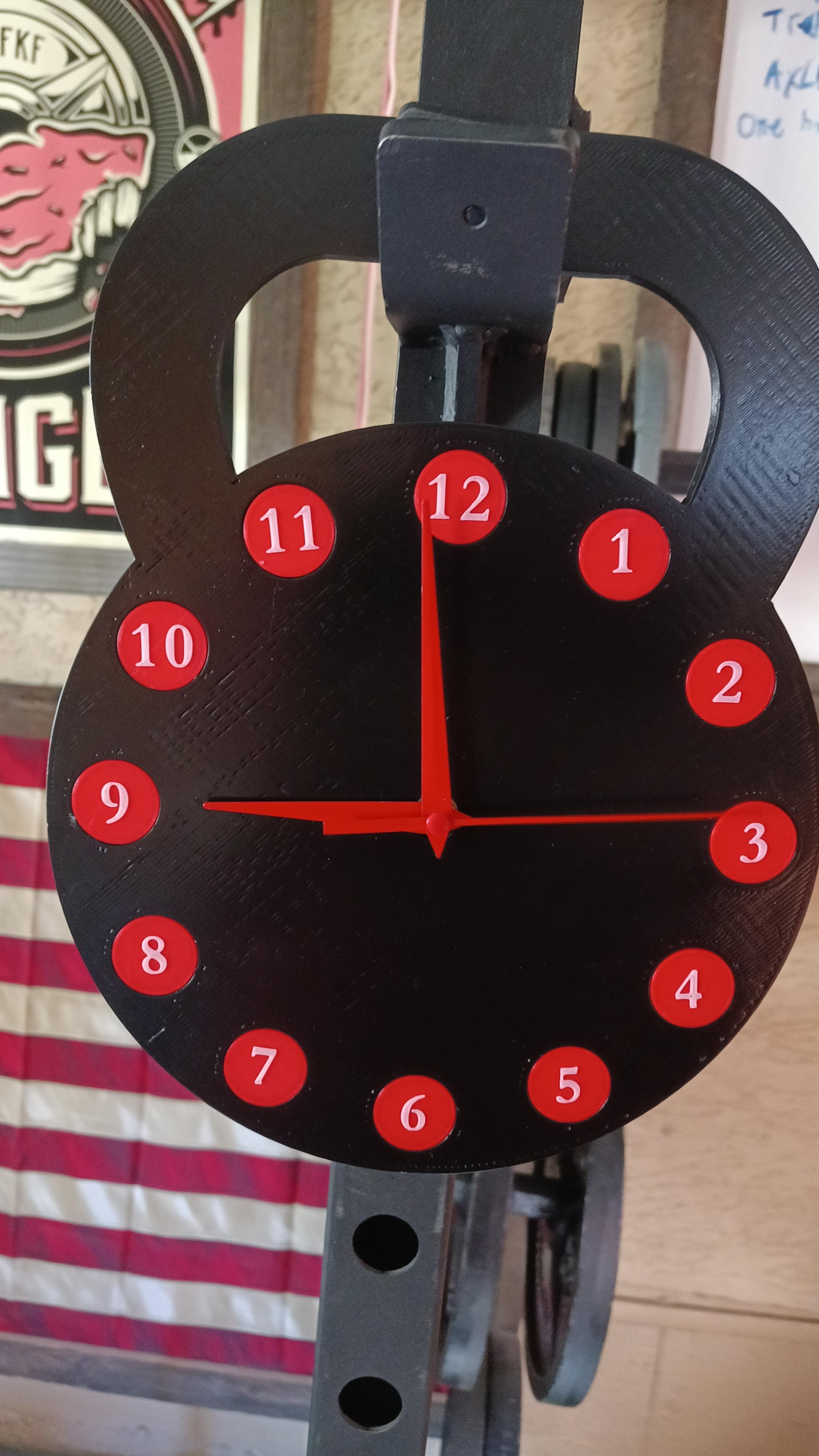 Kettlebell clock for homegym fitness  3d model