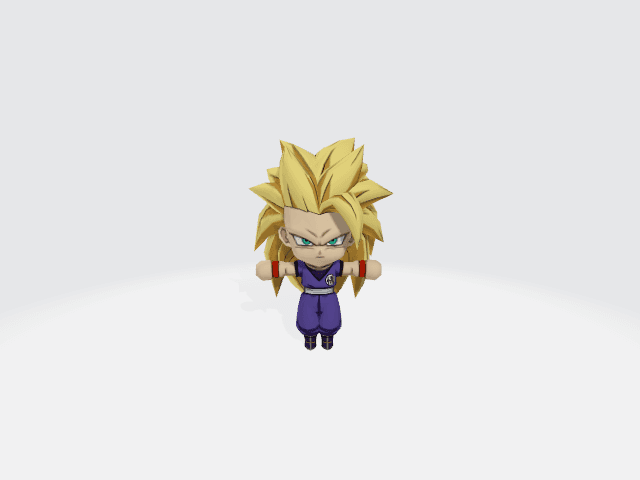 Baby Goku Super Saiyan III 3d model