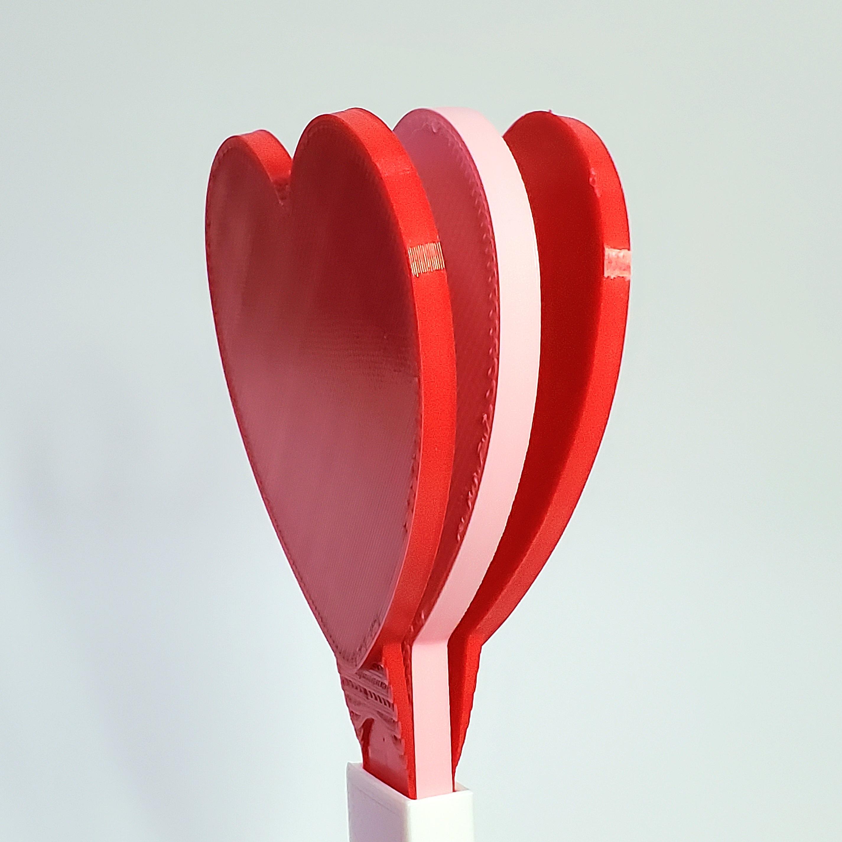 'The Love Clap' Fun Heart-Shaped Clapper Toy :: Valentine's Day Noisemaker Party Favor 3d model