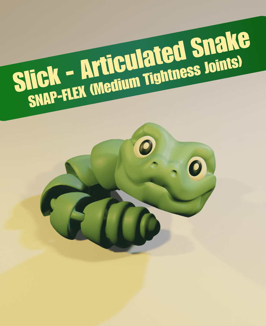 Slick - Articulated Snake Snap-Flex Fidget (Medium Joints) 3d model