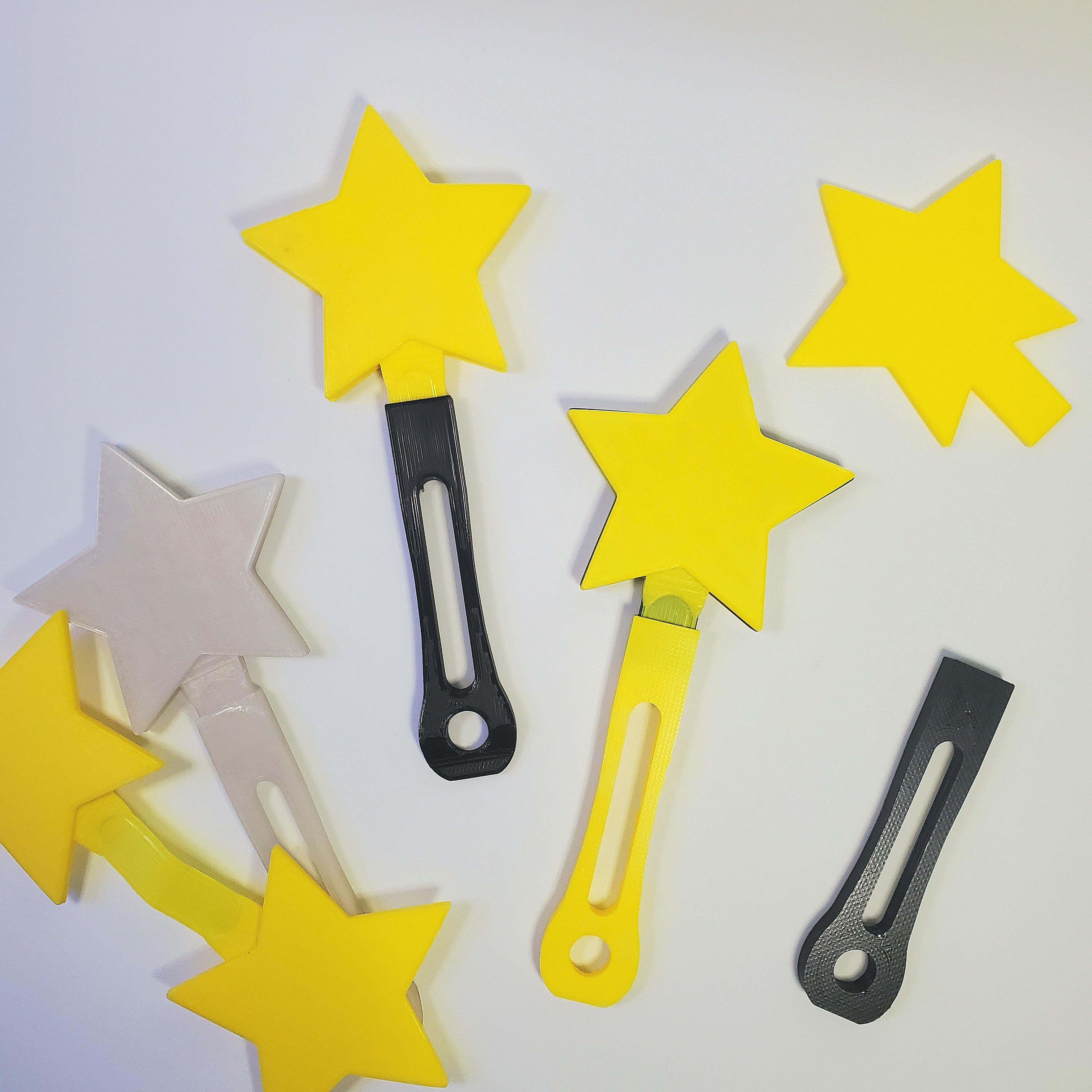 'Cosmic Sky' Star-Shaped Clapper Toy :: Fun Noisemaker Party Favor 3d model