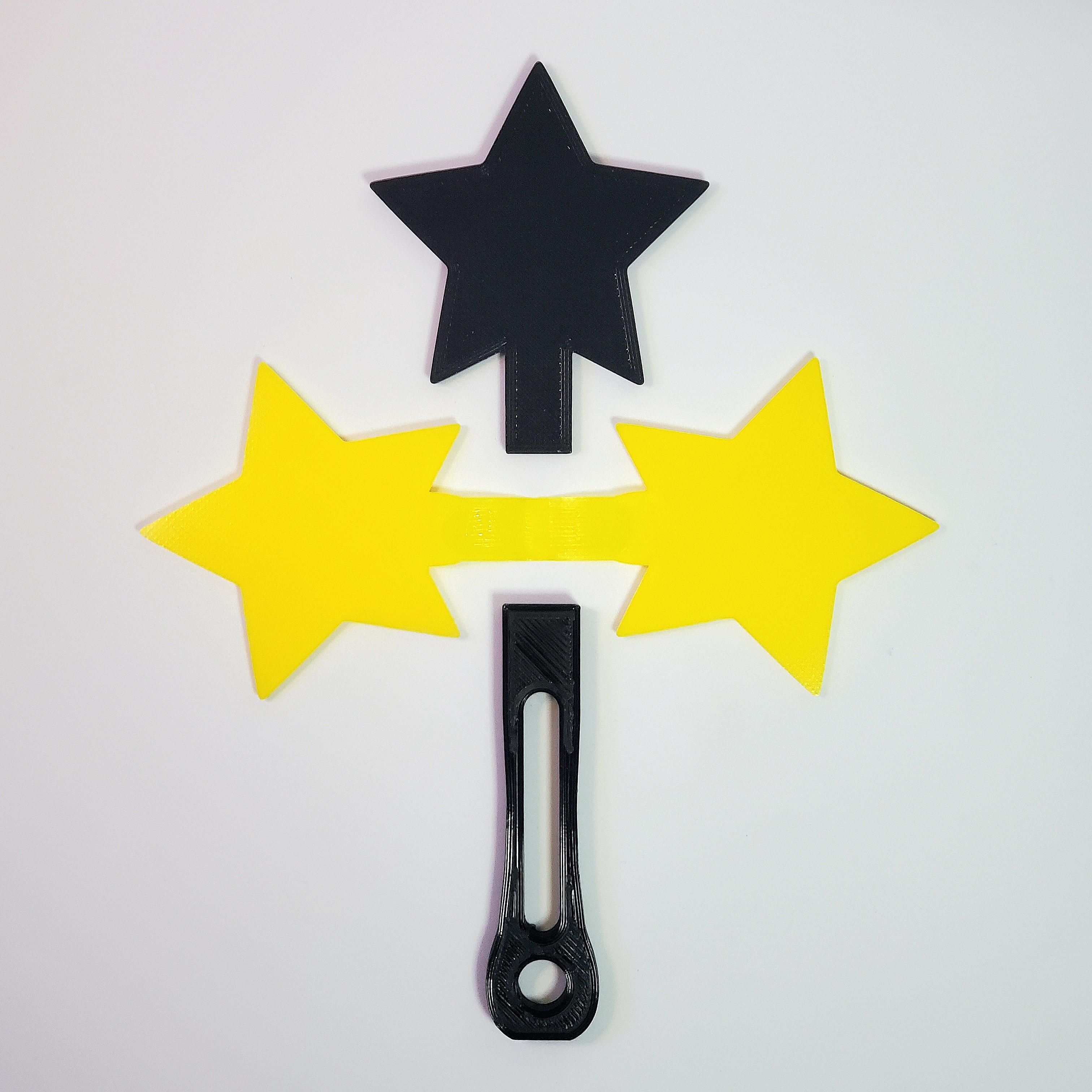 Star-Shaped Clapper Noisemaker Toy :: Classic Novelty Party Favor 3d model