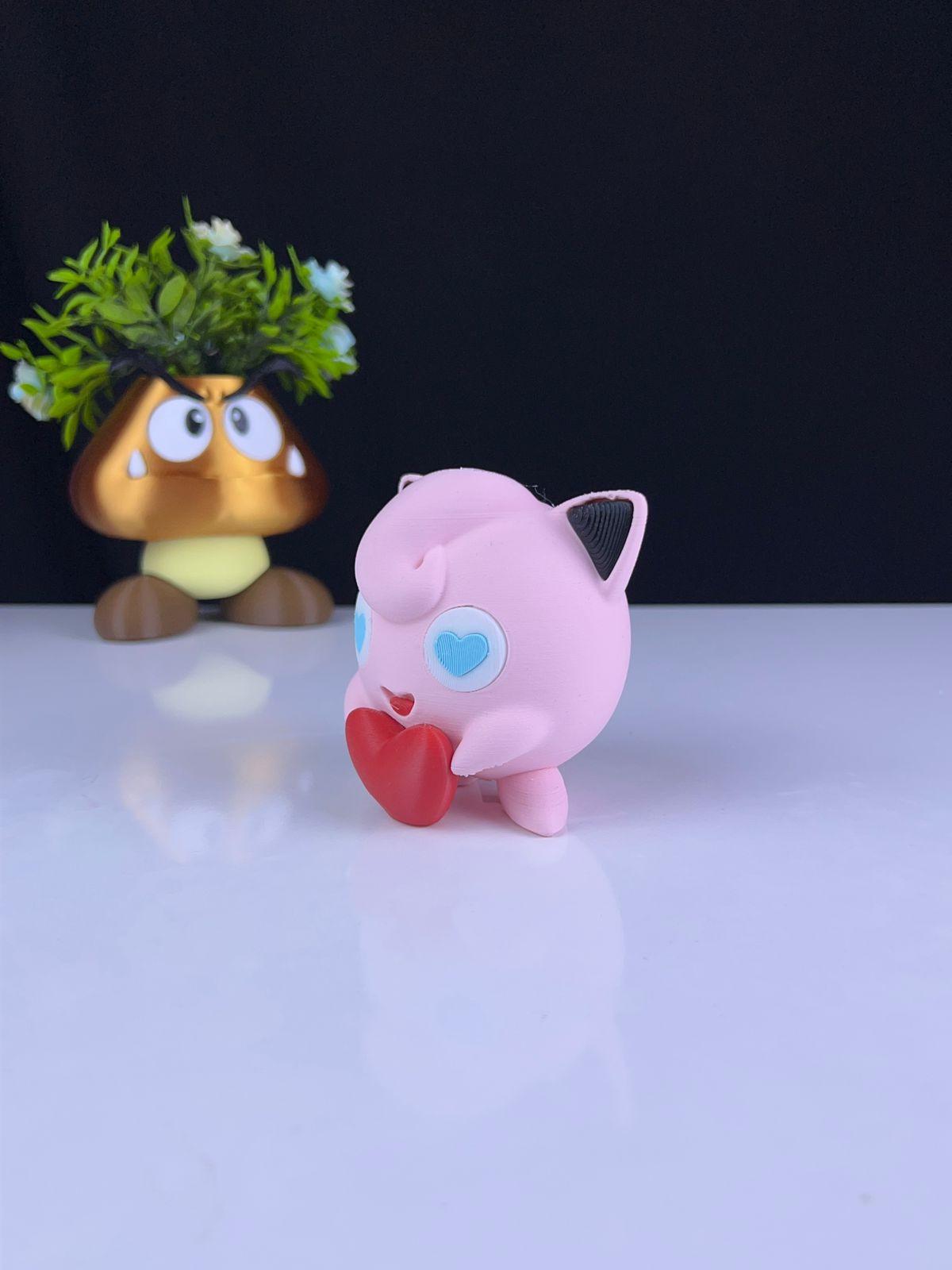 Heartful Jigglypuff Gift for your Wife / Husband - Multipart 3d model