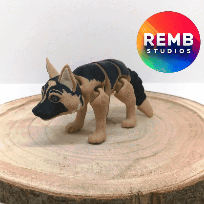 Articulated German Shepherd | Flexi German Shepherd 3d model