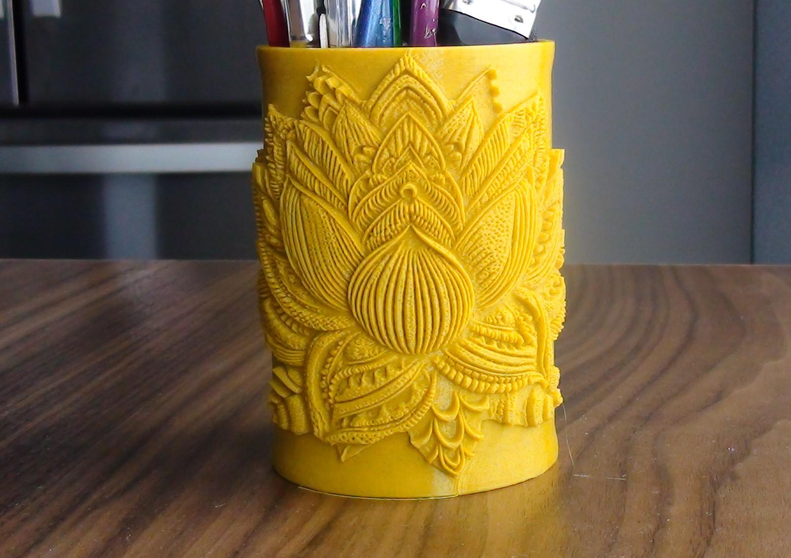 Zentangle Lotus Cup 3d model