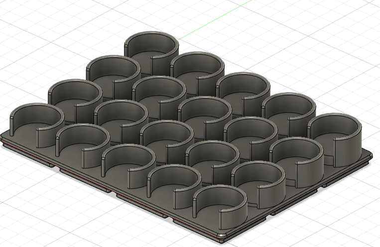 Gridfinity 4X3 Vallejo/Army Painter Paintrack 3d model