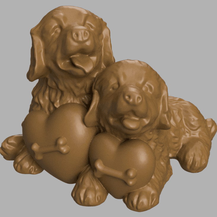 Valentine Dog 3d model