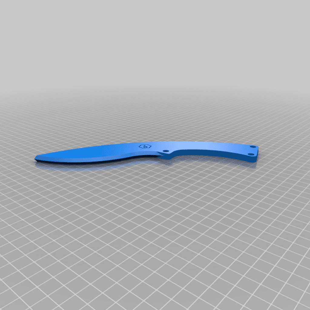 Dummy drop knife + grips 3d model