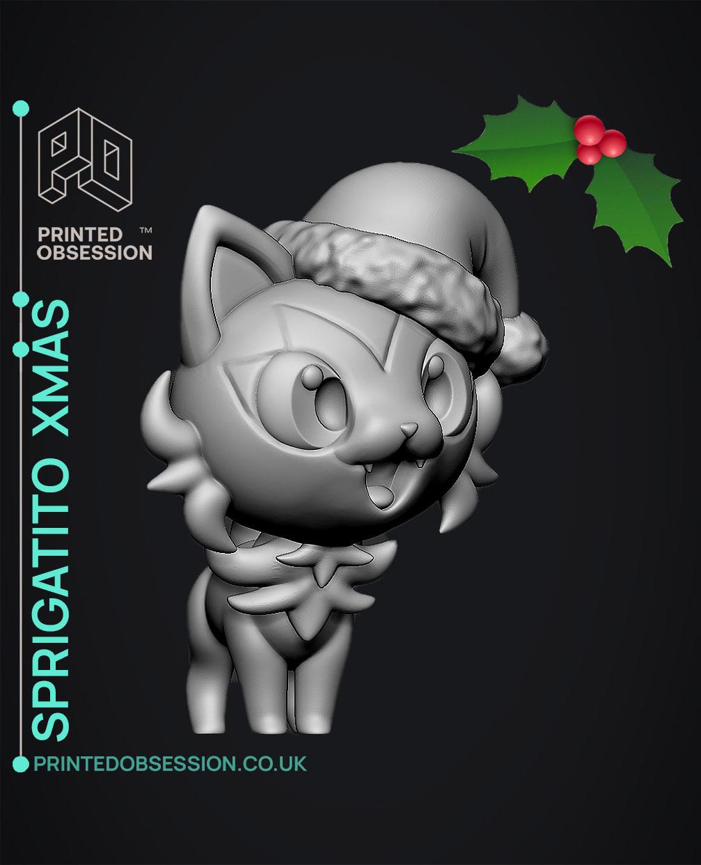 Sprigatito Xmas - Pokemon - Fan Art 3d model