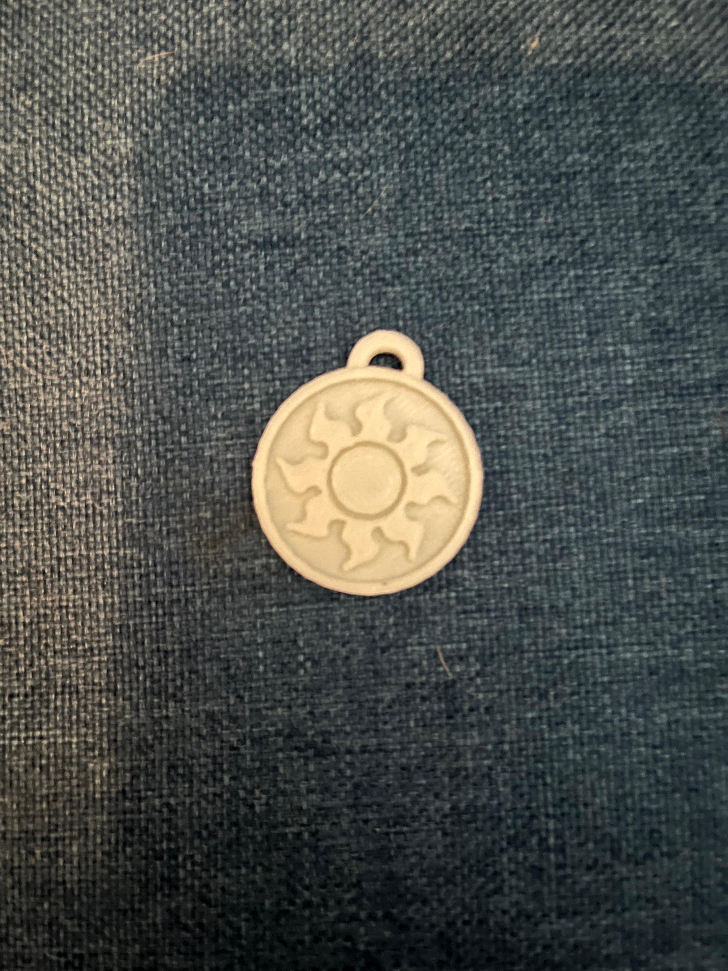 MTG plains mana symbol keychain/pendant 3d model