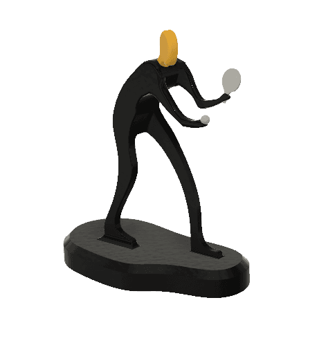 Table Tennis (TT) Athlete Minimalistic Square (Ping-Pong) 3d model