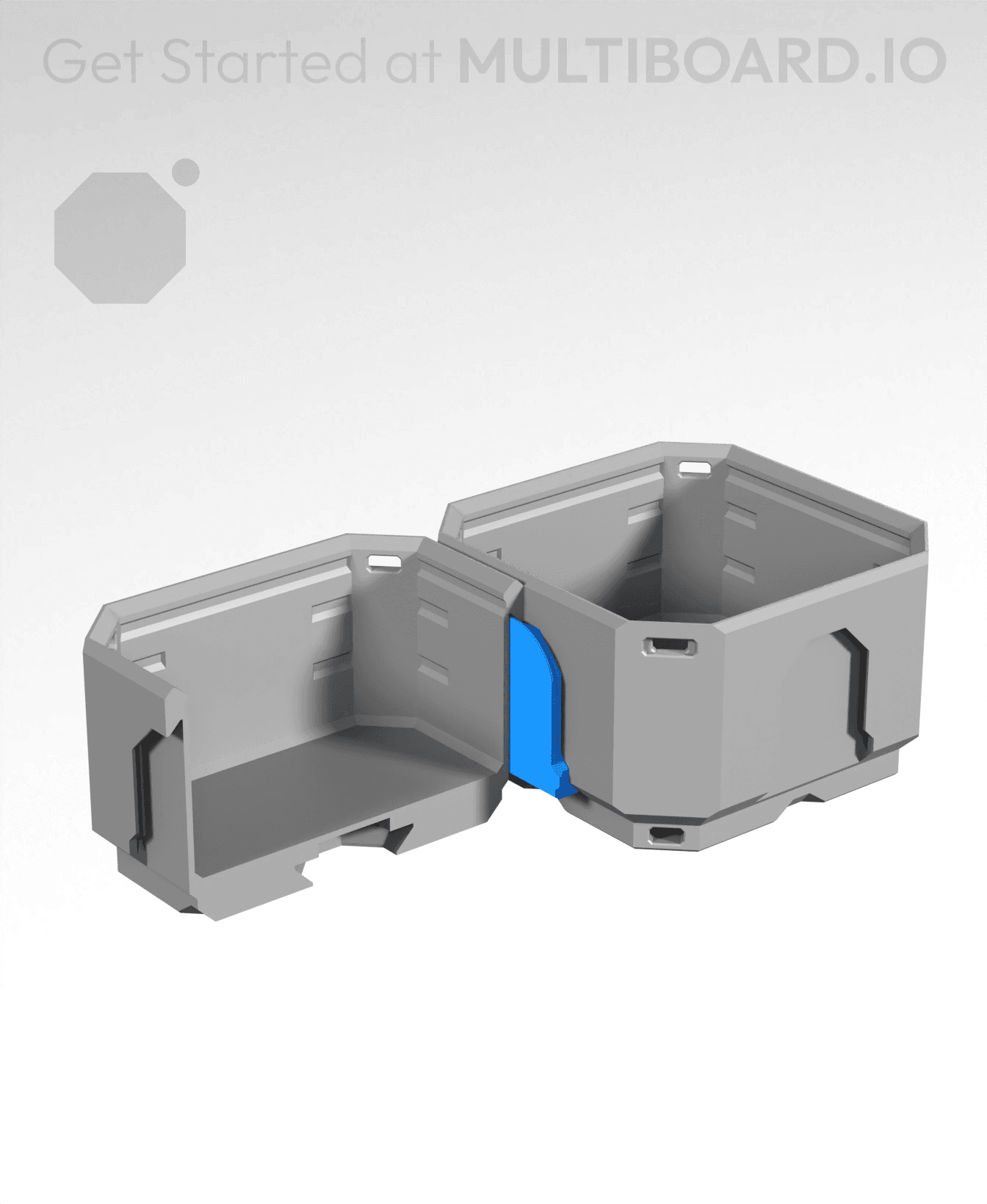 0.5H - Bin-To-Bin Rail Click Connector 3d model