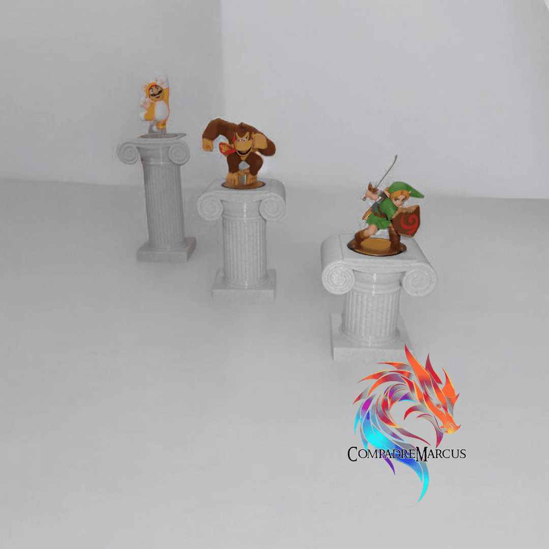 Greek column style amiibo display / Set of 6 3d model