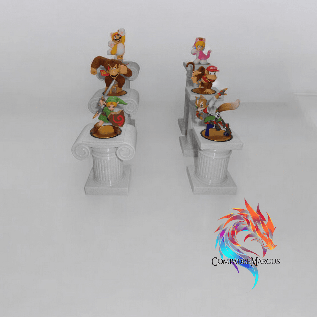 Greek column style amiibo display / Set of 6 3d model