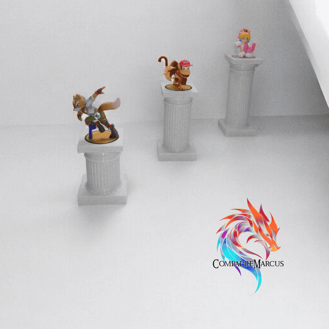 Greek column style amiibo display / Set of 6 3d model