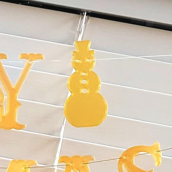 Snowman Silhouette Add-on - Decorative 'Merry Christmas' Hanging Text Banner 3d model