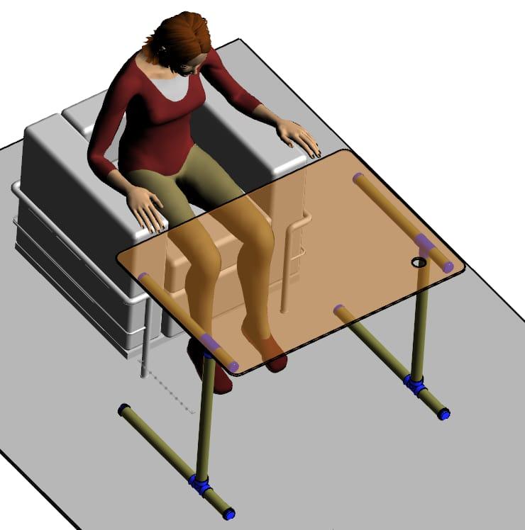 Mesa de refeições - Igap - Santa Casa BH 3d model