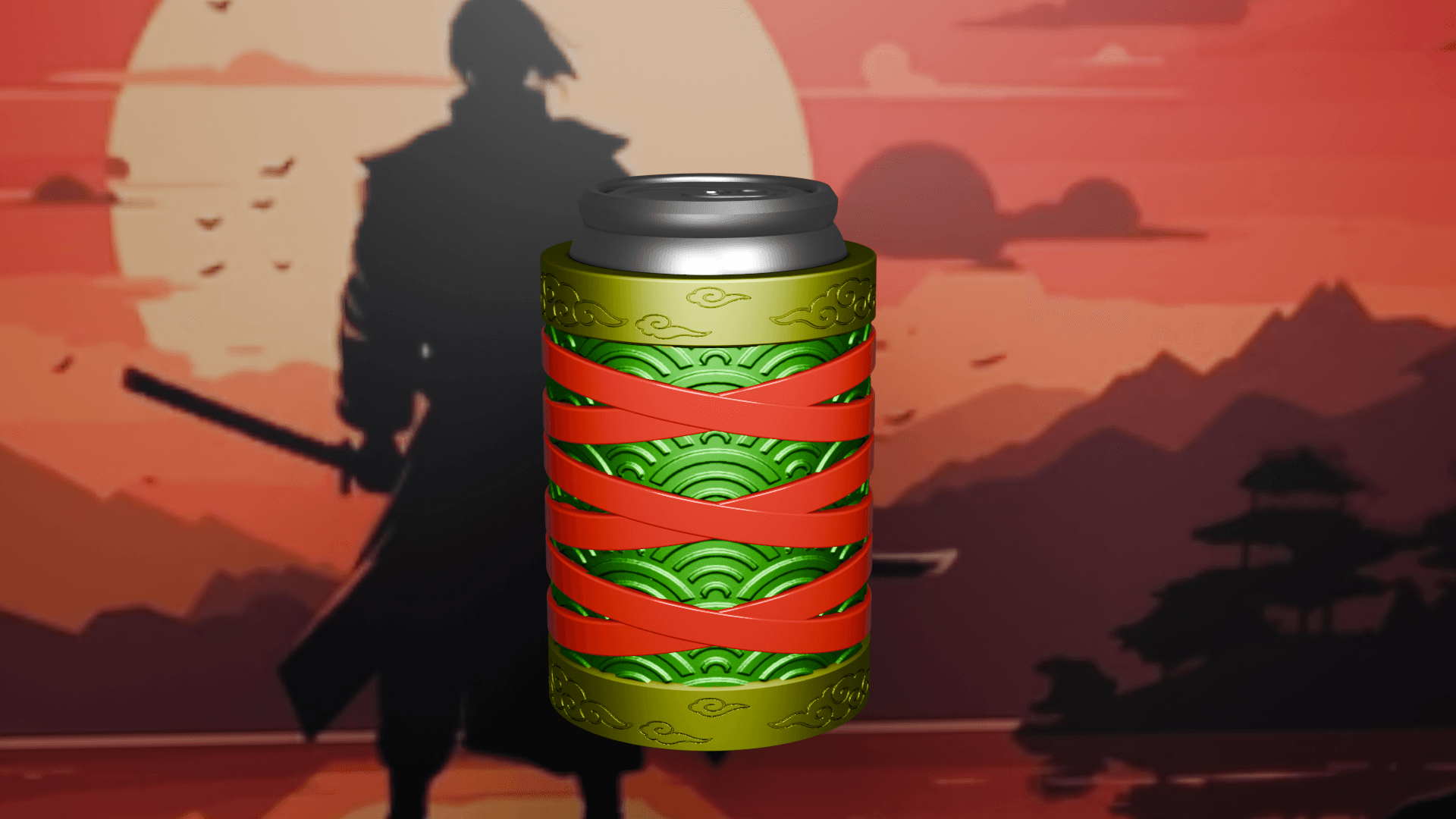 Samurai Can Holder  3d model