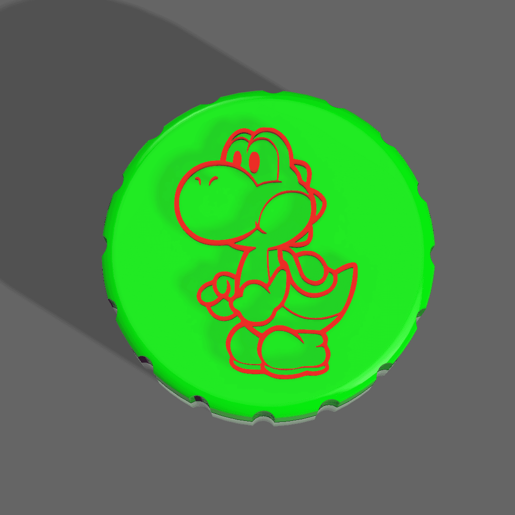 Yoshi Stash Jar Lid  3d model