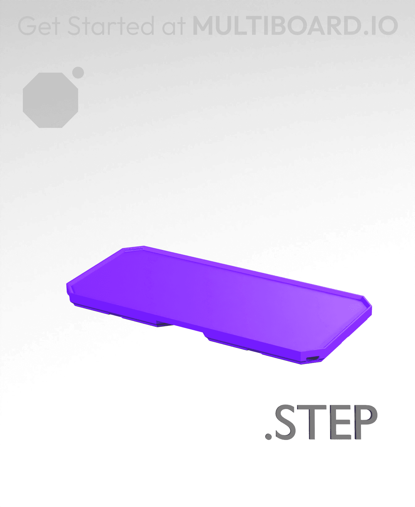 2x1x0·25 - Multibin Insert - STEP Remixing File 3d model