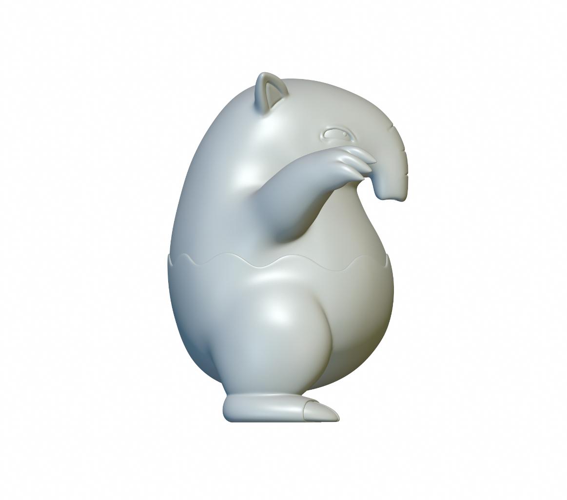 Pokemon Drowzee #96 - Optimized for 3D Printing 3d model