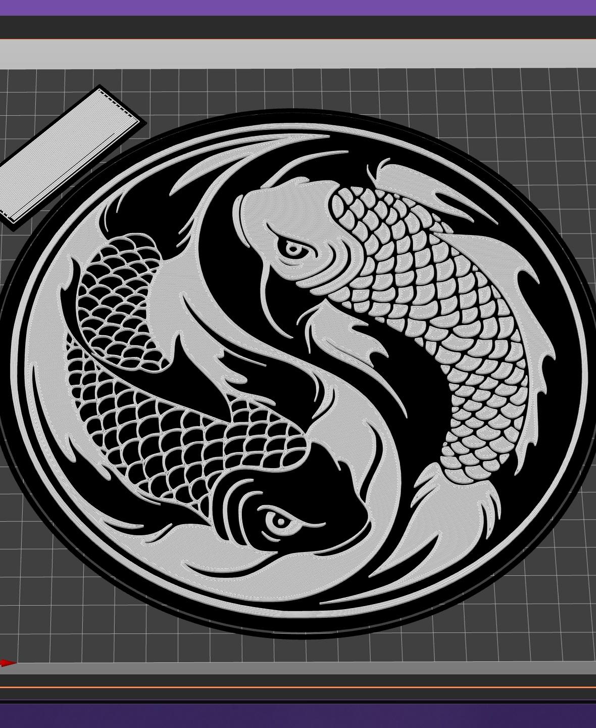 Koi Yin Yang 3d model