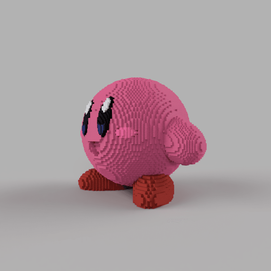 kirby minecraft  3d model