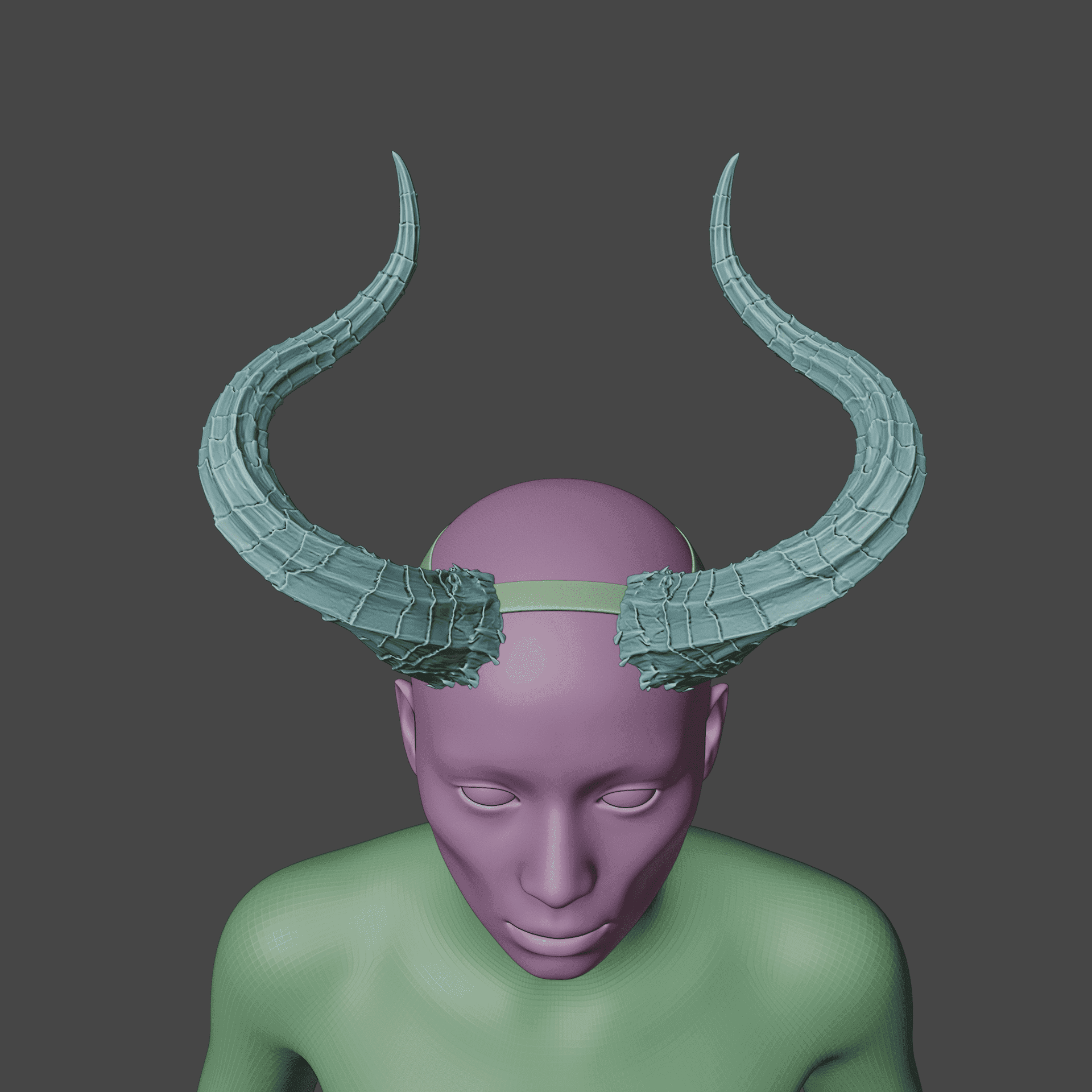 FANTASY CAMBION DEVIL HORNS SET BALDURS GATE 3 3d model