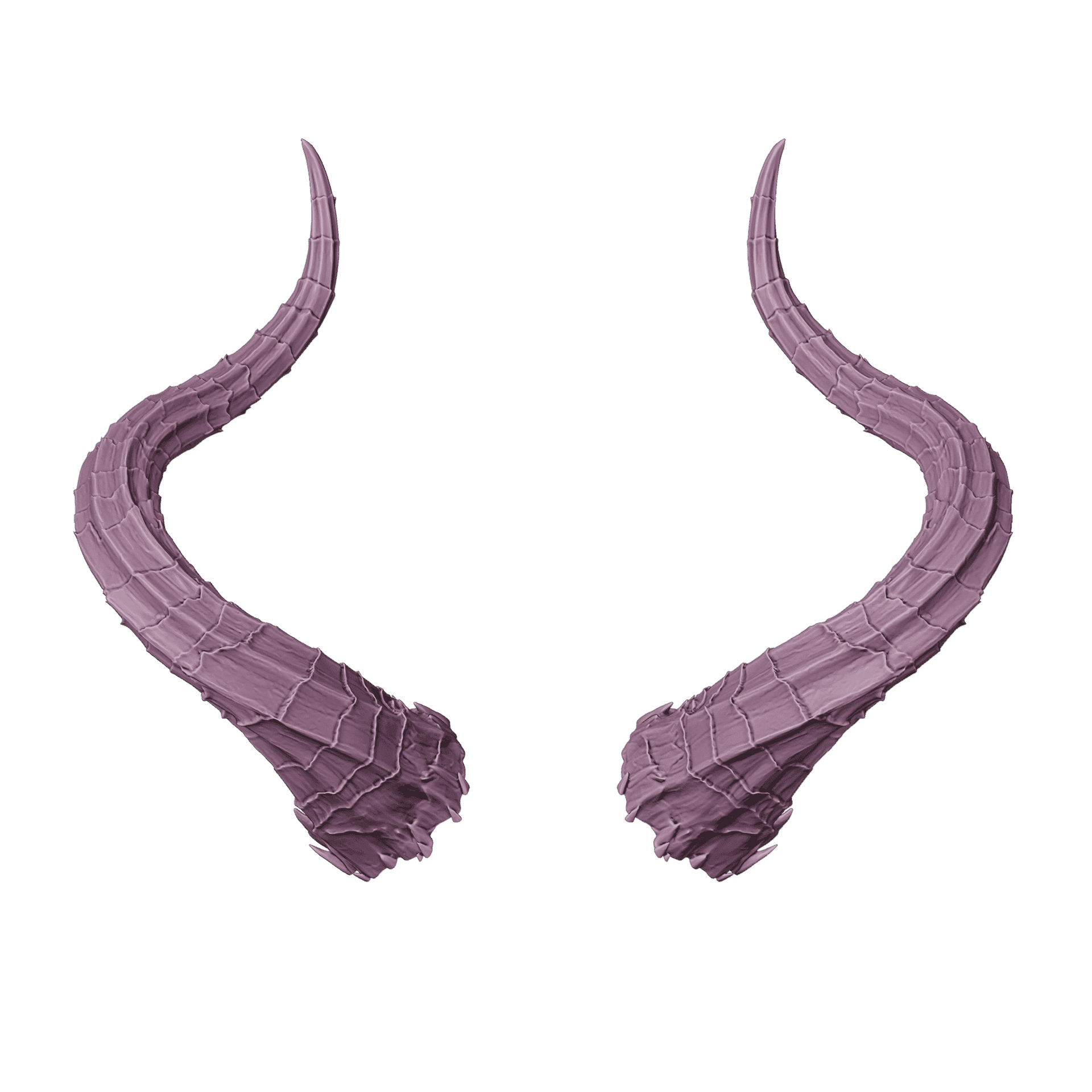 FANTASY CAMBION DEVIL HORNS SET BALDURS GATE 3 3d model