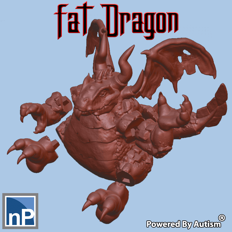 Giant Fat Dragon 3d model