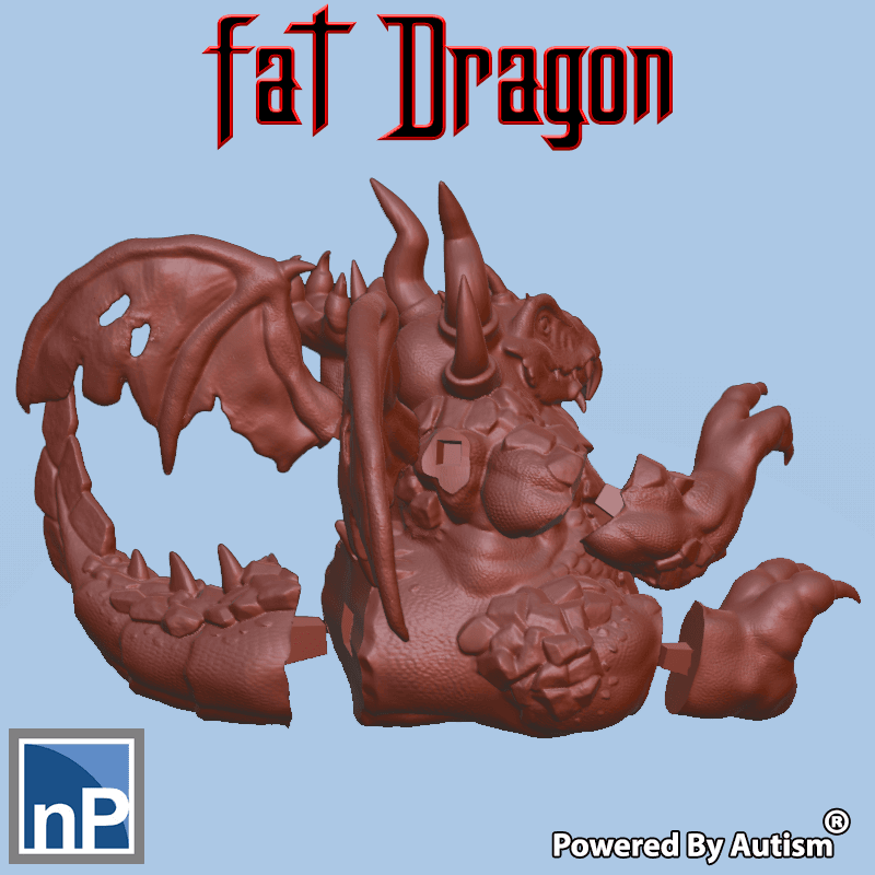 Giant Fat Dragon 3d model