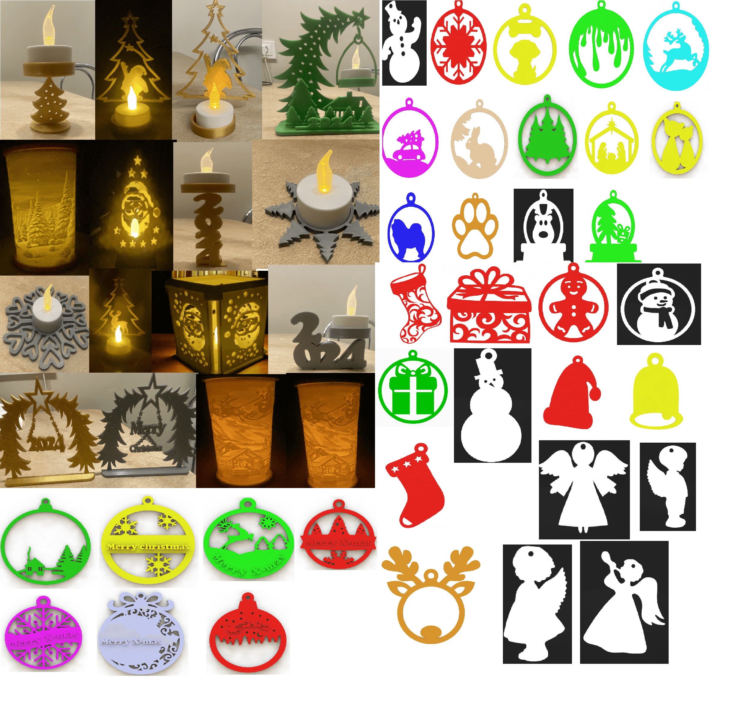 Over 50 christmas decorations bundle 3d model