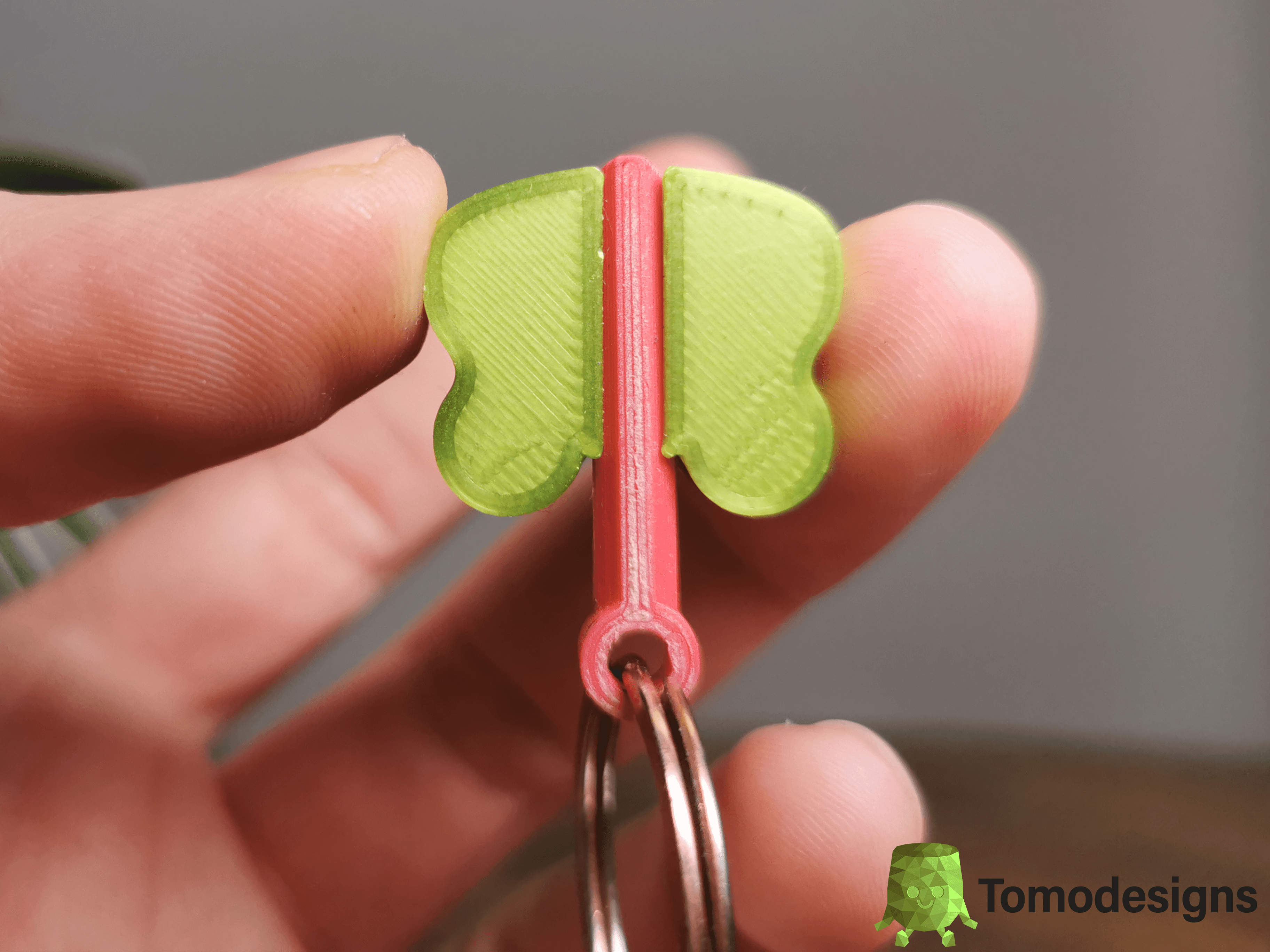 Mini Flip Frog Confused Keychain 3d model