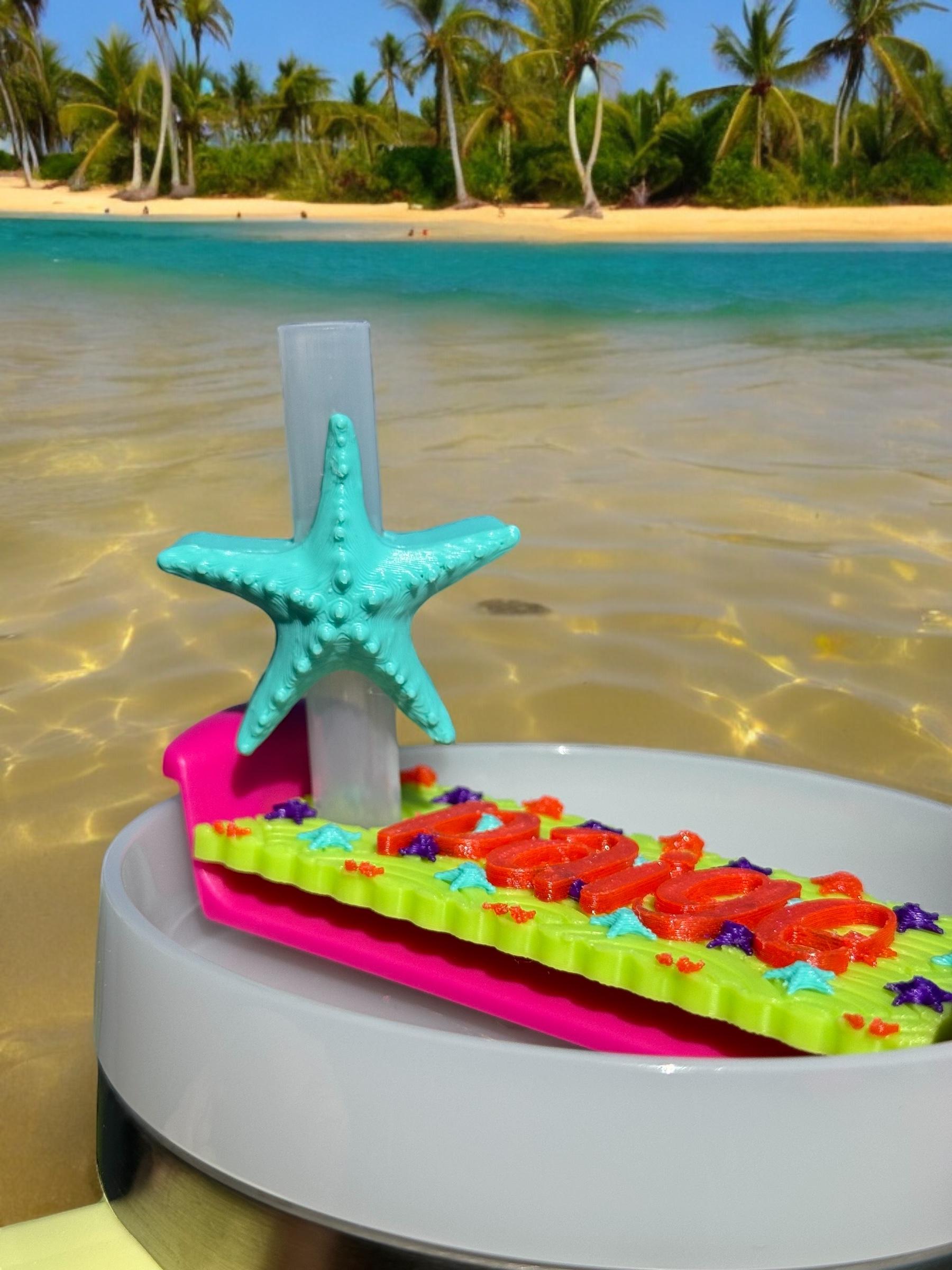 Starfish Straw Topper.stl 3d model