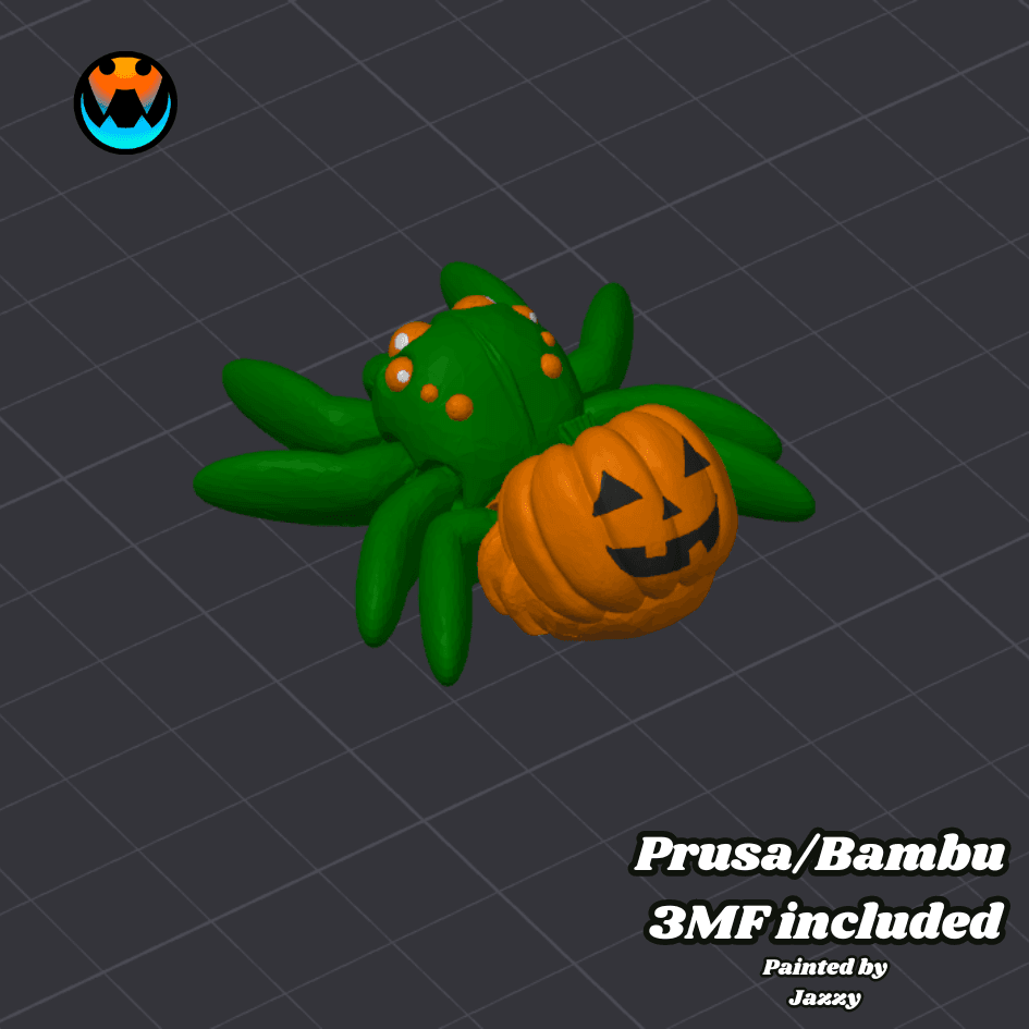 Tiny Pumpkin Spider 3d model