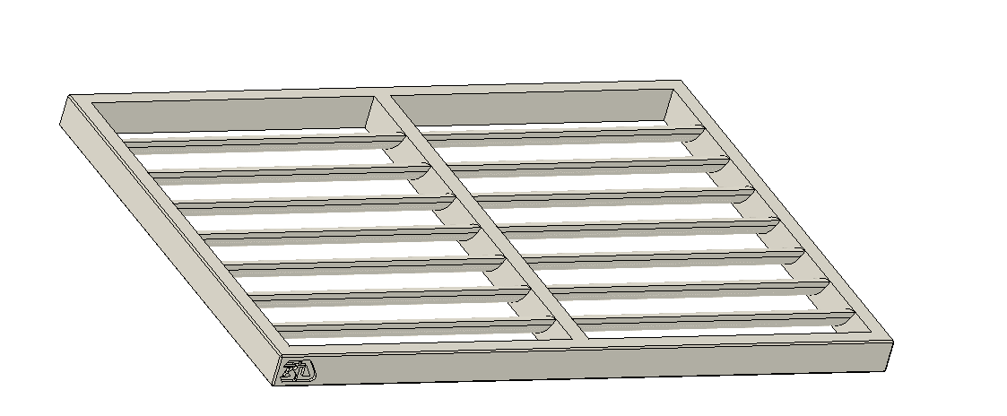 ribbed grill 190mmx133mmx10mm.obj 3d model