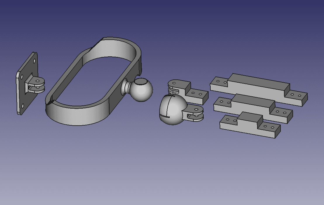 Google Nest Hub Articulated Arm Mounting Bracket 3d model