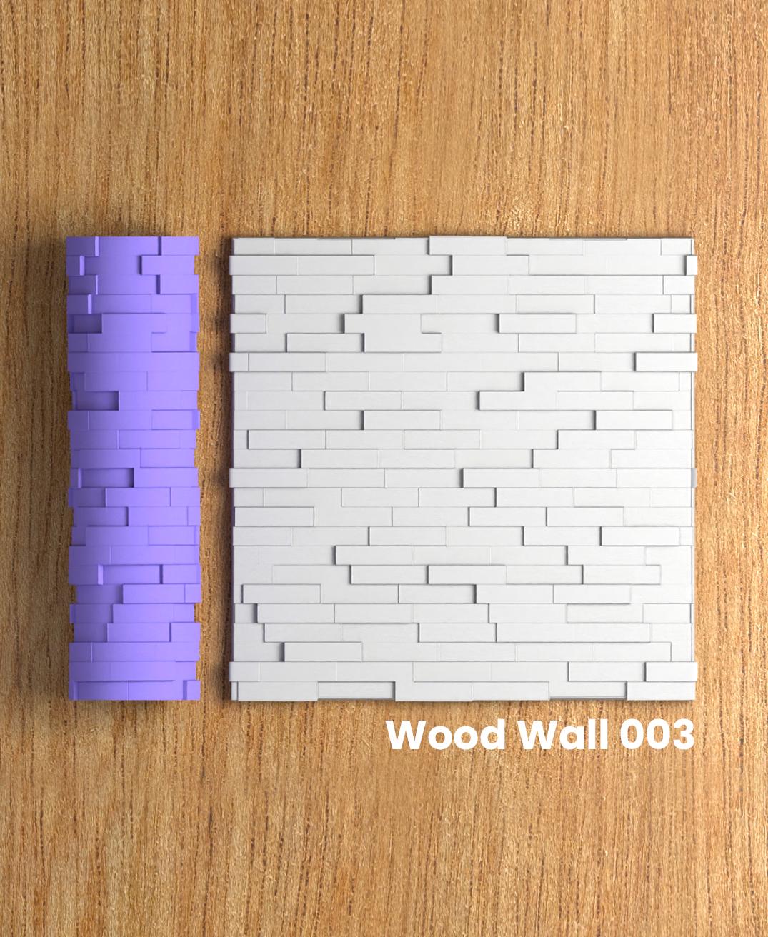 Collection Amethyst | Wood Wall 003 | Polymer Clay Seamless Texture Roller 3d model