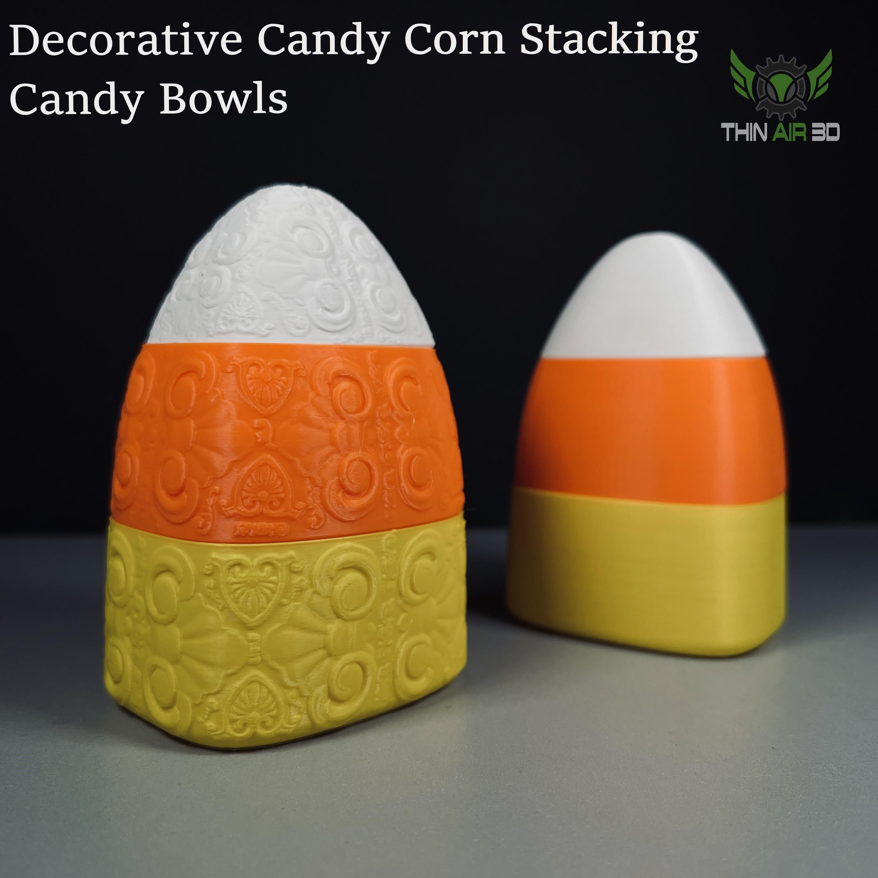 Candy Corn Stacking Candy Bowls 3d model