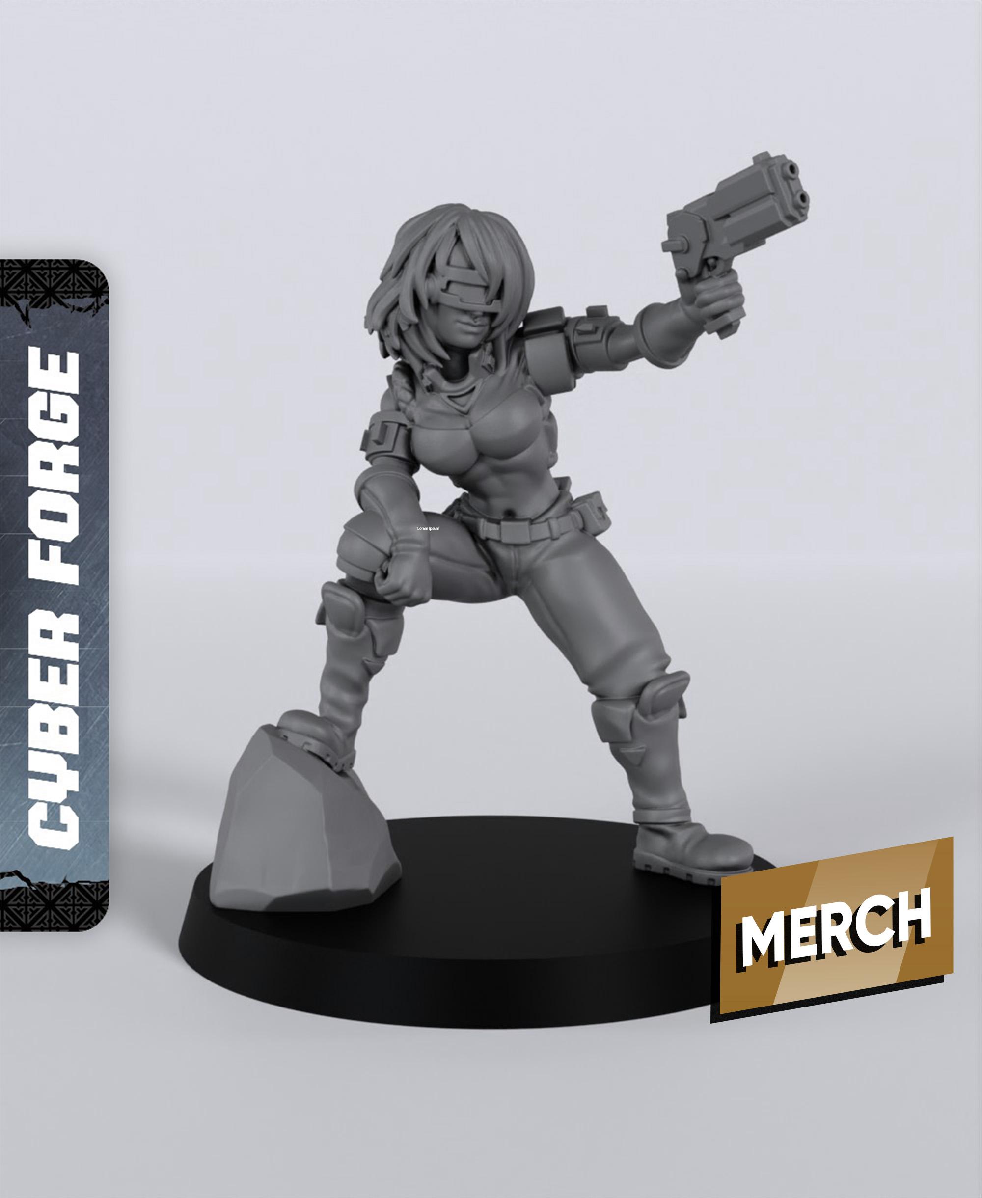 Cedella - With Free Cyberpunk Warhammer - 40k Sci-Fi Gift Ideas for RPG and Wargamers 3d model