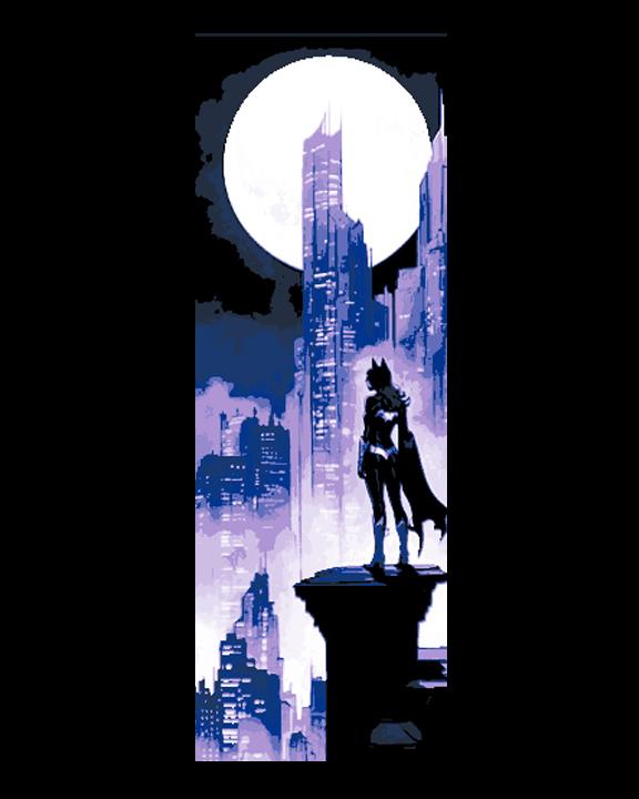 Fan art Showcasing Batgirl looking over Gotham - Set of 3 Bookmarks 3d model