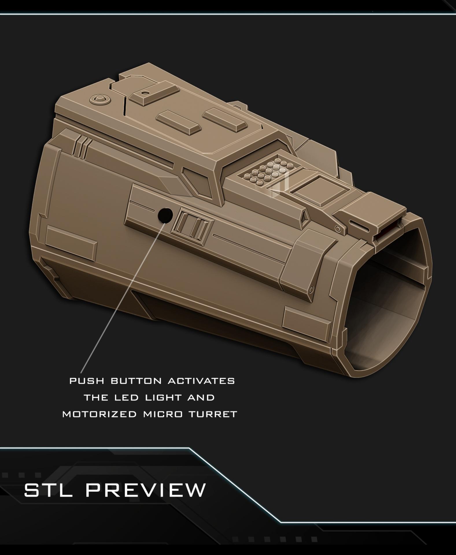 Motorized mandalorian Vambrace by MysteryMakers 3d model