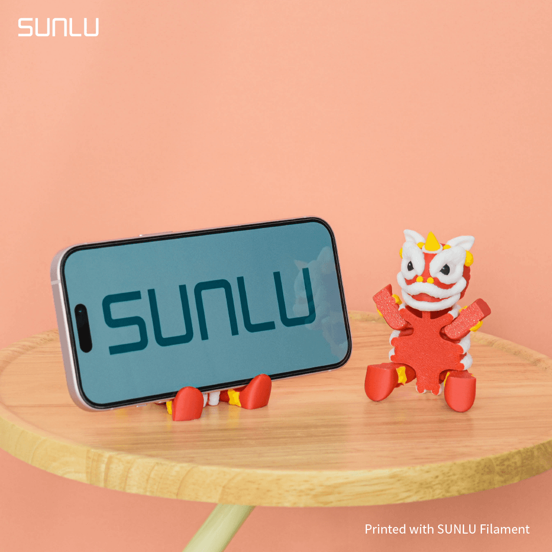 Flexi Lion Dance Phone Stand_SUNLU.3mf 3d model