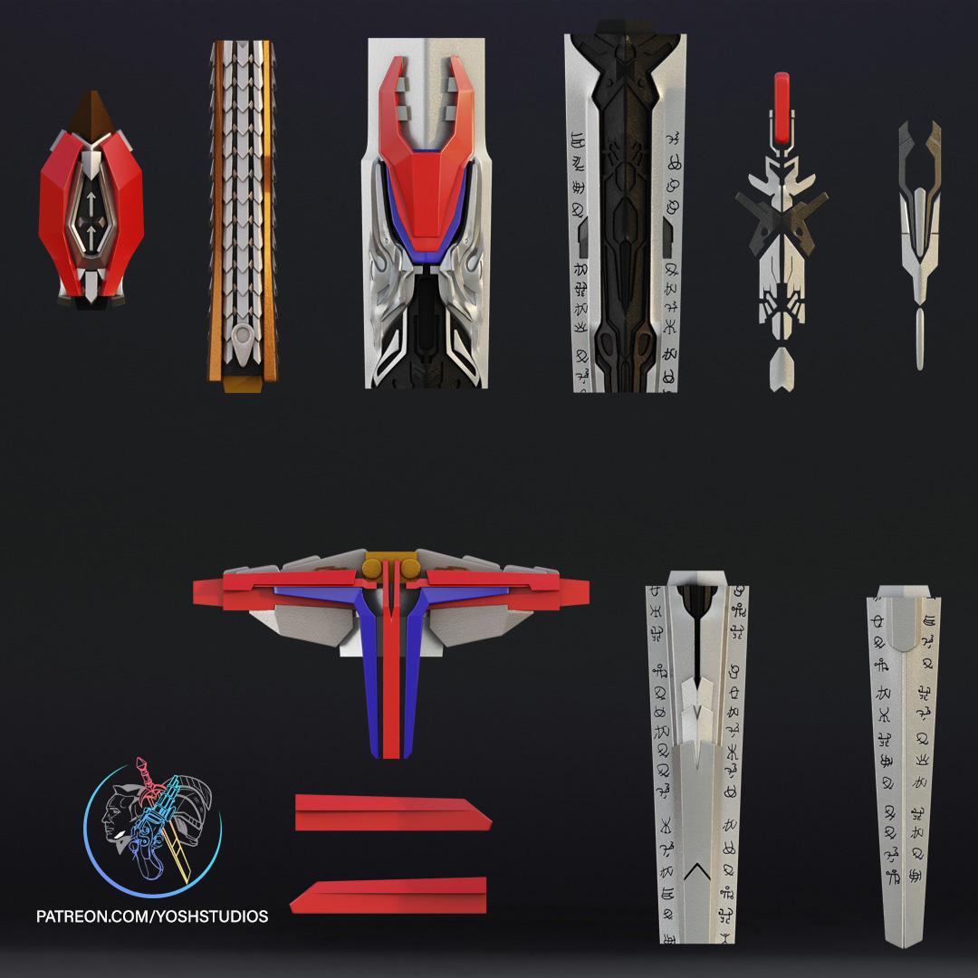 Optimus Prime Sword Last Knight 3D Print File STL 3d model