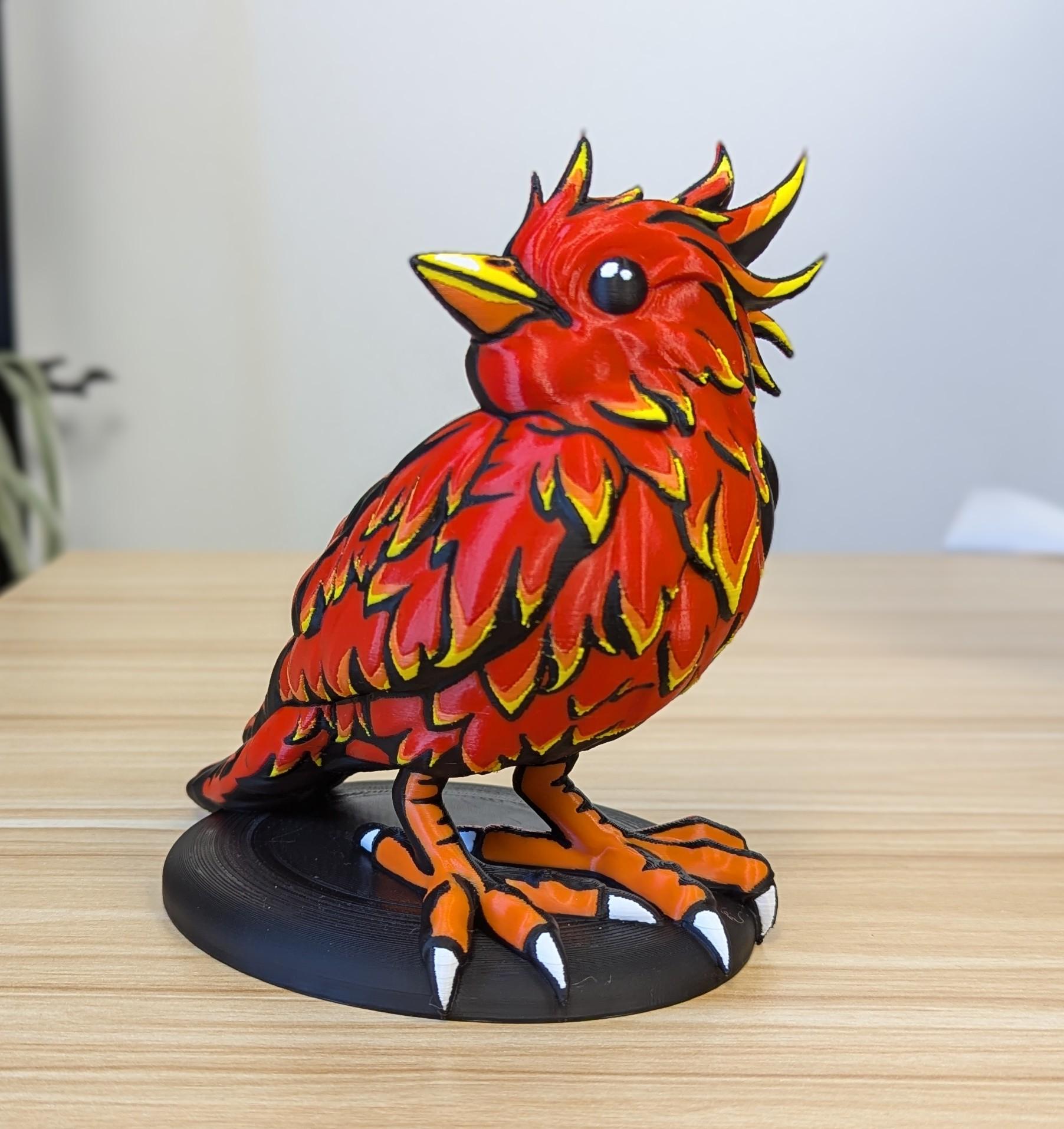 Bird.stl - Two-sided fire/shadow bird. Thanks for the great model!  - 3d model