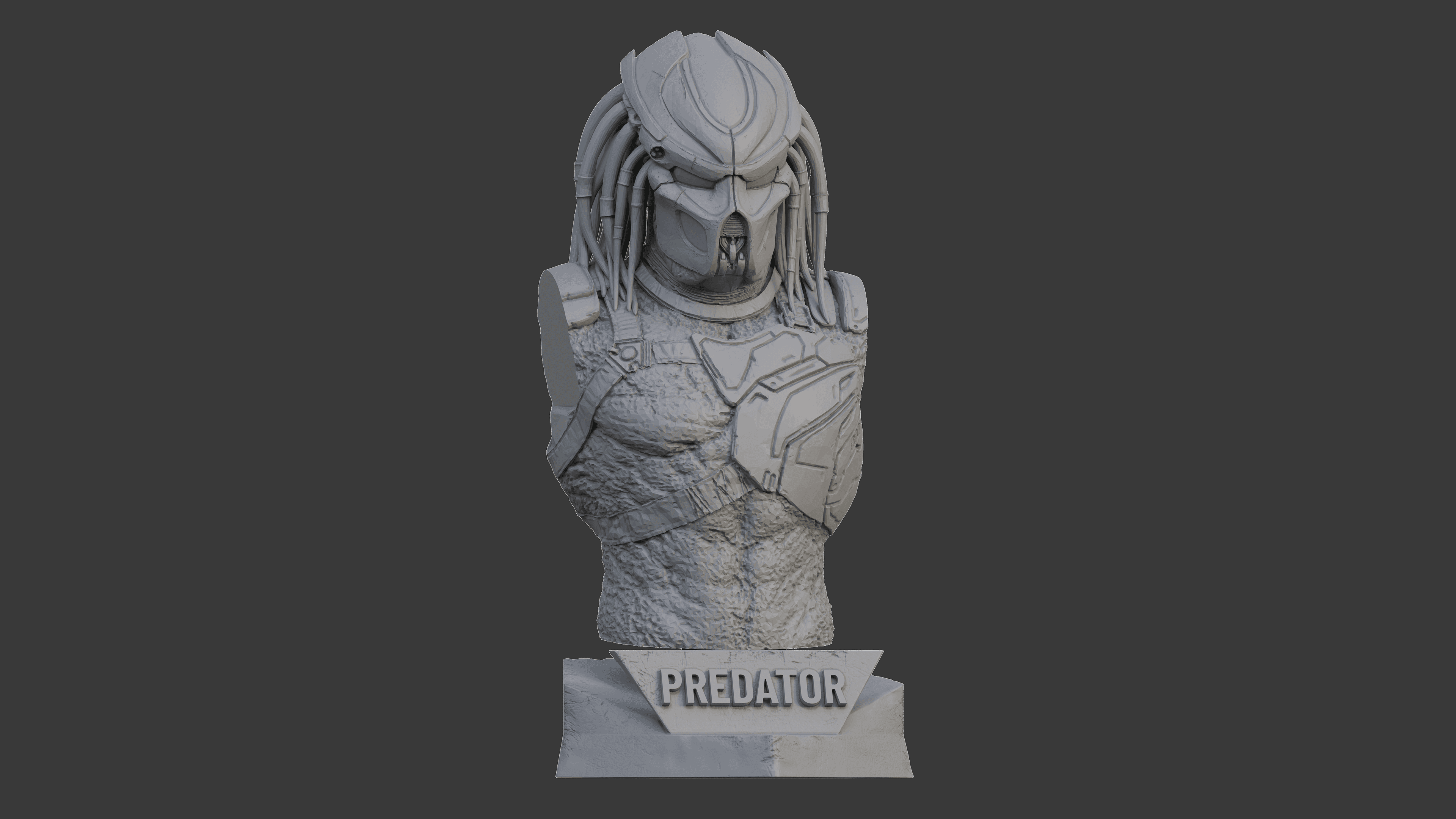 PREDATOR ULTRA-DETAILED SUPPORT-FREE BUST 3D MODEL 3d model